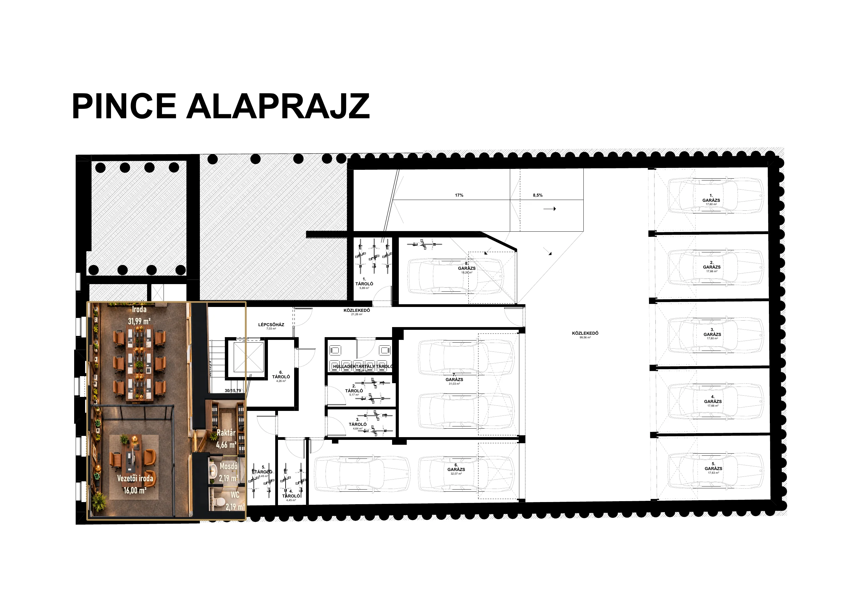 Pince alaprajza, A/Ü.1 üzlethelyiség